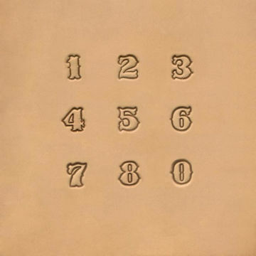 Picture of Number Stamp Set  Standard 1/2" #8136