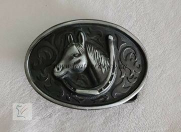 Picture of Buckle Horse Shoe 40mm Black Brushed H65