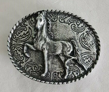 Picture of Buckle Horse 40mm Antique Silver Look