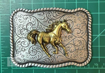 Picture of Buckle 38mm 2 Tone Horse insert ASL