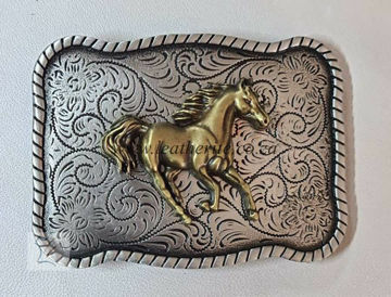 Picture of Buckle 38mm 2 Tone Horse insert ASL