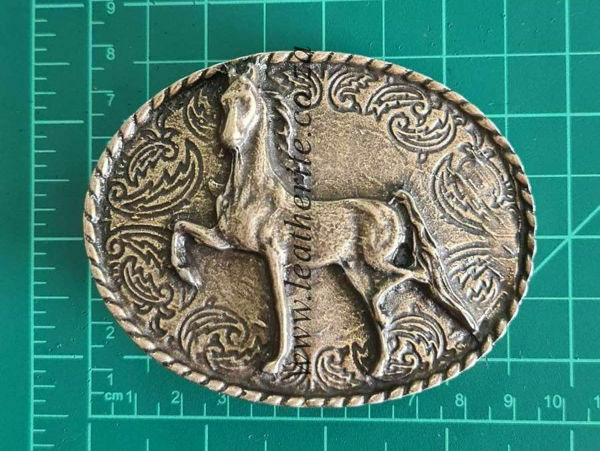 Picture of Buckle Horse 40mm Brass Look  H70mm