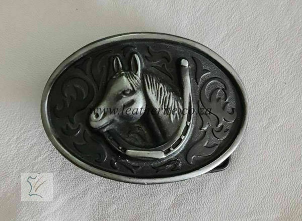 Picture of Buckle Horse Shoe 40mm Black Brushed H65