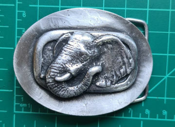 Picture of Buckle Elephant 40mm Antique Silver Look
