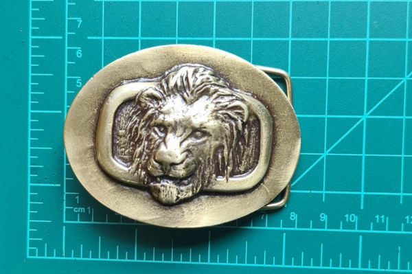 Picture of Buckle Lion 40mm Brass Look H70mm
